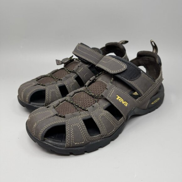 Teva Forebay Sandal Mens Sz 10 Shocpad Comfort Water Hiking 1001116 Brown - Picture 3 of 9